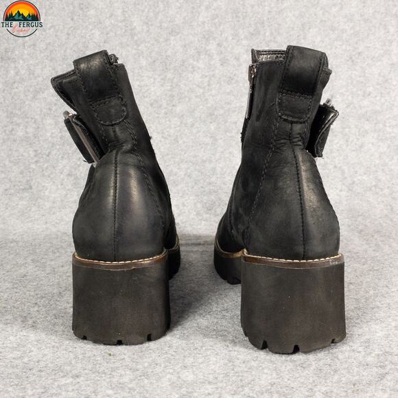 Blondo Dagger Riding Boots Black Suede Waterproof Block Heels Women's Size 7M - Picture 5 of 12